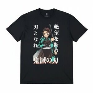 Demon Slayer T-Shirt Tanjiro Kamado Graphic Black XL